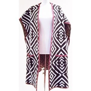 Forever 21 Black and White Poncho